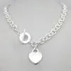 Стерлингового серебра 925 пробы, классическая модная подвеска в форме сердца, женское ожерелье, ювелирные изделия, подарок на праздник 210929216J