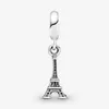 Nova chegada 100% 925 prata esterlina paris torre eiffel balançar charme caber original europeu charme pulseira moda jóias accessor223h