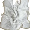 Battaniyeler B2EB doğumlu kundaklar battaniye çok amaçlı 6 katmanlı pamuklu gazlı bez dantel kapağı