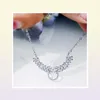 Choucong 2021 Bridal Naszyjnik luksusowa biżuteria 925 srebrna srebrna full markizowa impreza Cut White Topaz CZ Diamond Bumstones AN6178483