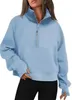 2033 Yoga Scuba Half Zip Hoodie Jacket Designer Sweater Women's Define Workout Sport Coat Fitness Activewear Top Solid Zipper Sweatshirt Sports Gym Clothes