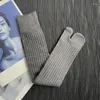 Chaussettes multicolores de Style japonais pour hommes, Base à deux doigts, couleur unie, longueur aux genoux, tongs séparées, bonneterie à Tube Long