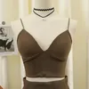 Yoga roupa sem costura colheita top mulheres roupa interior fio-livre em forma de v camisola tiras finas listradas sólidas bralette lingerie tops de tubo de uma peça