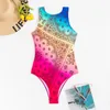 One-piece Swimsuit 2024 Final-print Retro Body Swimsuit Monokini New Cross-border Foreign Order Hot Sale Push Up Bikini