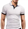 Männer Anzüge A2590 MRMT 2023 Marke T-shirt Revers Casual Kurzen ärmeln Nähte Männer Für Männliche Einfarbig Pullover Top mann