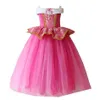 Flickans klänningar Little Girls Party Dresses Christmas Children's Clothing Cosplay Princess Sleeping Beauty Winter Costume Wedding Dress for Kids 231204