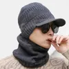 Circle Loop Scarf and Knitted Fashion Hat Set Elastic Warm Plush Neck Wrap Warmer Winter Skiing Skating Wearing for Women Men 230920