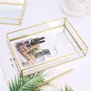 Nordic Retro Jewelry Box Storage Exquisite Glass Tray for Earrings Necklace Ring Pendant Bracelet Makeup Display Stand 211105171m