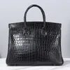 BK – sac à main en cuir de Crocodile véritable pour femmes, grand fourre-tout de luxe à boucle, sacs à bandoulière, 2024