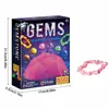 Novidade jogos gemstone dig kit educacional haste ciência brinquedos reais pedras preciosas pulseira fazendo escavação diy brinquedo princesa 231204