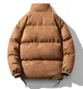 Parada modedesigner män jackor 2023 vinter ny stil mocka bomull vadderad jacka high-end stativ krage lös passform bröd kappa överdimensionerade trendiga bomullskläder