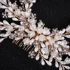 Accessoires pour cheveux de mariée, peignes à cheveux en perles de mariage, épingles à cheveux et pinces super féeriques pour femmes et filles, couvre-chef à la mode, fleur en cristal, bijoux Har 231204