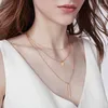 Koker Koncise Metal Bar Pendant Necklace Geometric Charm 2023 Bohemian Multilayer Golden Women Jewelry Passist Pris