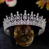 Grampos de cabelo 2023 luxo nupcial senhoras coroas zircônia cúbica headbands festa tiara para acessórios de casamento cz jóias chapelaria