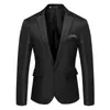 Costumes pour hommes Hommes Costume Manteau Formel Business Blazer Simple Bouton Slim Fit Manches Longues Col Rabattu Groom Groomsman Veste De Mariage