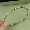 Bangle Charms V Gold Quality Luxury Brand Bangle Classical Bead Pearls Armband Rose Platinum Designer Jewelry for Women Fashion Bijoux 231204