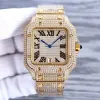 Diamond Watch Mens Automatiska mekaniska klockor MM Sapphire Business Women Wristwatch High End rostfritt stål Bälte Montre de Luxe