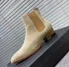 Botas de diseñador Wyatt Arnés Bota Hombres Tobillo Chelsea Botines Top Calidad Cuero de lujo Gamuza Botas del desierto Zapato