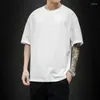 Pakken B6288 Zomer T-shirt 2023 Mode Effen Heren Oversized Hip Hop Korte Mouw Casual Katoenen Streetwear