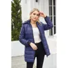 Puffer Coat 2023 New Waterproof Detachable Hat Long Sleeve Winter Warm Cotton Coat for Women 767