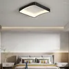 Ceiling Lights Modern Simple Black White Gray Metal Square Lamp LED Dimming Lighting Bedroom Study Home Decorative Fixture 40cm 50cm