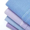 Men's Dress Shirts Men Vertical Striped Casual Regular Fit Non-Iron Front Pocket Shirt Male Business Madarin Collar Long Sleeved Mens