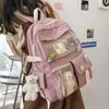 Koreańskie plecaki na dużych pojemności Kobiety Kawaii Uczniowie Preppy ITA Bag dla nastolatków dziewcząt słodkie wodoodporne torby szkolne 211026261L