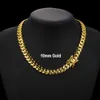 10-22mm Heavy Miami Cuban Link Chain Wholesale Cubana 10k 14k 18k 24k Gold Custom Hip Hop Jewelry Chunky Necklace for Men