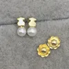 Pendientes de plata de ley 925 Pendientes dorados para bebé con perlas que se adaptan al regalo de estilo de joyería europeo 215263010313x