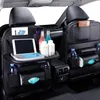 Car Seat Back Organizer Pu Leather Pad Bag Car Storage Organizer Foldable Table Tray Travel Storage Bag Auto Accessories CX200822240C