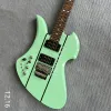 Left Handed C Rich Pink Green Electric Guitar Floyd Rose Tremolo Bridge Diamond Inlay Chrome Hardware