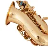 SAIDESEN SAS-780 Bb Tune Saxofone Soprano Latão GoldBlack Niquelado Pescoço Curvo B-Flat Soprano Sax Instrumento Musical