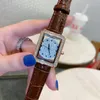 Kadın Saatleri Lüks Kadınlar Dikdörtgen Elmas Deri Şeffaf Saatler İzliyor Günlük Vintage Gold Watch 231204