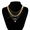 Collana a catena di serpenti multistrato vintage per donne strass per il cuore CHARM CHULLERI GIOKRI COLLAR COLLAGGI GIORNO