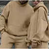 Erkeklerin Trailsuits Erkek Trailsuit Bahar Sonbahar İki Parça Setleri Büyük Boy Kıyafetler Kapşonlu Sweatshirts Pantolon Katı Spor Giyim Kadınları Sıcak Takımlar