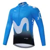 Radfahren Jersey Sets Movistar Team Langarm Top Radfahren Jersey Fahrrad Kleidung Tragen Herbst Fahrrad Kleidung Männer Mallot Ciclismo Hombre 231204