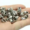 Usine entière 200 pcs ton argent en acier inoxydable de haute qualité connecteur pendentif crochet impression pincement caution clip fermoir bijoux Fi2793