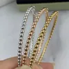 Bangle Charms V Gold Quality Luxury Brand Bangle Classical Bead Pearls Armband Rose Platinum Designer Jewelry for Women Fashion Bijoux 231204