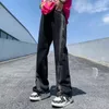 Мужские джинсы Y2K, модная черная сумка в стиле ретро, одежда с разрезом на молнии, прямые брюки в стиле хип-хоп Pantaloni Uomo 231202