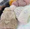 Wintermütze Herren Beanie Mütze Damen Herbst und Winter Kleiner Duftstil Neue warme Mode All-Match-Dreieck-Buchstaben-Strickmütze