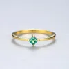 Anel retro quente S925 Prata esterlina Marca Emerald Ring Europe e America Mulheres populares banhadas 18k Gold End Rings Jóias Jóias Valentim Dia das Mães Presente SPC