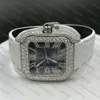 مخصصة فاخرة مخصصة VVS VVS1 Moissanite Diamond Watch For Birthday Gift