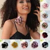 Gargantilha grande rosa flor design clavícula corrente colar para mulheres do vintage romântico kpop jantar festa jóias acessórios de casamento