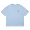 Мужские футболки Классическая весенне-летняя футболка с вышивкой «Любовь» Универсальная модная спортивная рубашка с коротким рукавом Мужские и женские повседневные футболки для пар Размер S-XL