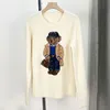 RL 디자이너 여성 니트 베어 스웨터 폴로 풀 오버 자수 패션 니트 스웨터 긴 소매 캐주얼