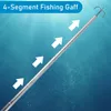 Balıkçılık Aksesuarları Teleskopik Balıkçılık Gaff Paslanmaz Çelik Üçlü Hook Deniz Balıkçılık Mızrak Teleskoplama Kutbu Hook Boat Fishing Pesca Offshore 231204