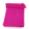 100 pièces Rose rouge Organza bijoux cadeau pochette sacs pour faveurs de mariage perles bijoux 7x9 cm 9X11 cm 13x18 17x23 cm 20x30 cm 316270D