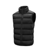 Gilets pour hommes Gilet bouffant Logo personnalisé Taille américaine Casual Solide Qualité Épais Rembourré Coton Gilet sans manches Hommes Travail