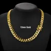 10-22mm zware Miami Cubaanse schakelketting groothandel Cubana 10k 14k 18k 24k goud aangepaste hiphop sieraden dikke ketting voor mannen