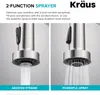 Küchenarmaturen KRAUS Bolden Kommerzieller Stil Pull-Down-Einhebelmischer 18-Zoll-Wasserhahn aus gebürstetem Messing KPF-1610BB